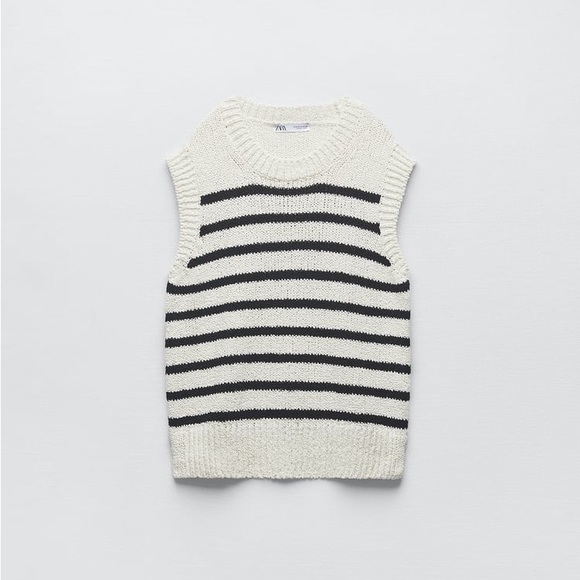 Zara Striped Knit Vest - Picture 5 of 7